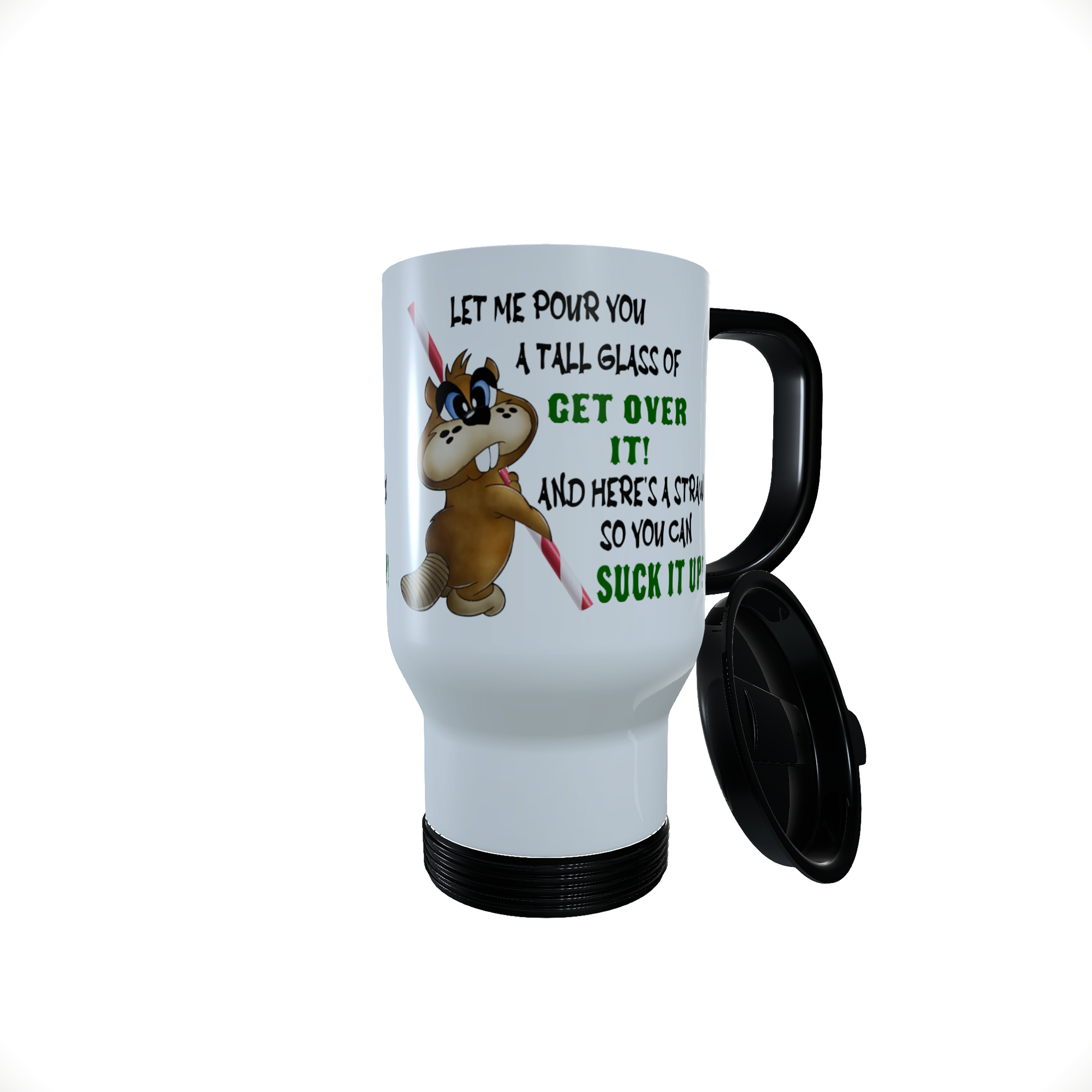 Beaver - Let Me Pour You A Tall Glass... Travel Mug